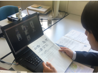 ビデオ会議システムによるオンライン授業を行いました。